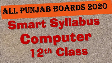 Smart syllabus 12th Class 2nd Year Computer Science