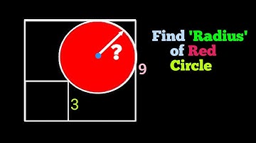 Can You Find the Radius of Red Circle? | Geometry Puzzle
