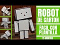 COMO HACER ROBOT DANBO DE CARTON RECICLADO DE CAJA DE PIZZA O DE ZAPATOS O TAPAS DE CUADERNOS USADOS