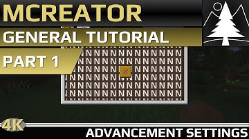 MCreator: Advancement Element Settings | Tutorial Part 1 | 2020.5