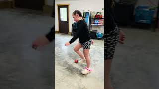 Cute Girls Is Playing The Skip-O Ankle Skipping Toy A Fun Way To Develop Childs Coordination