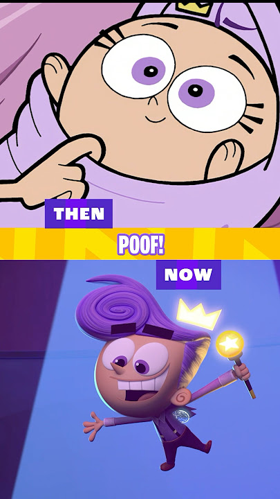 Poof THEN vs. NOW! ✨💜 | Fairly OddParents #shorts
