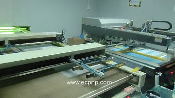 Clam Shell Screen Printing Machine with Machine Arm Unloading
