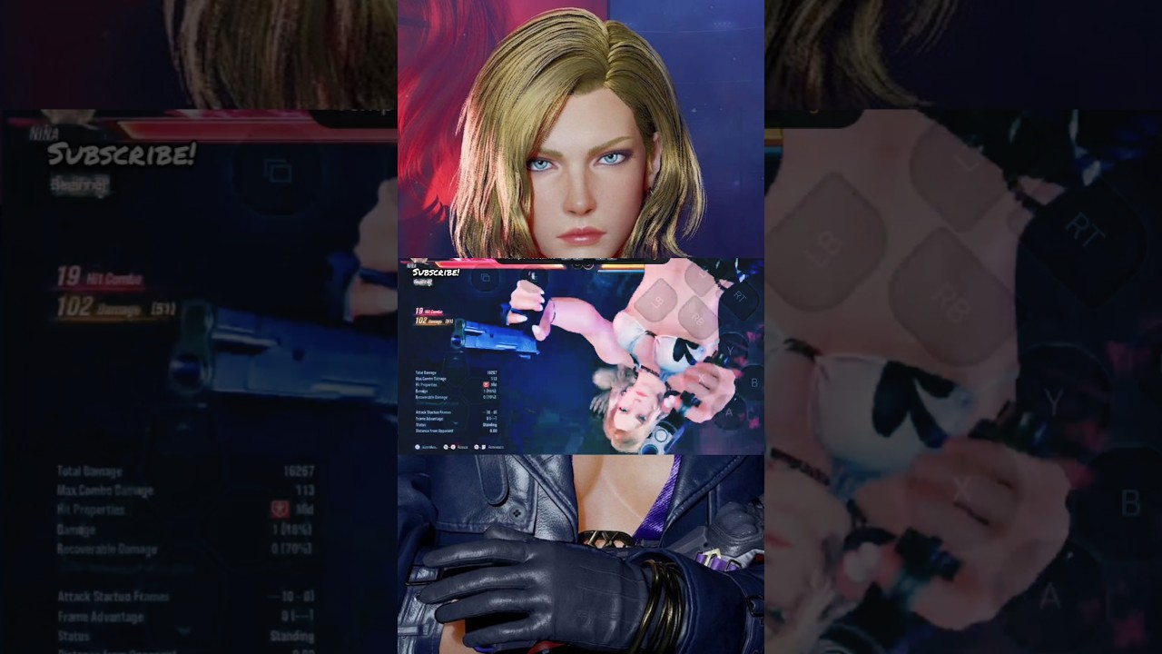 Nina Williams Tekken 8 F4 cancel + heat smash combo 117 damage 