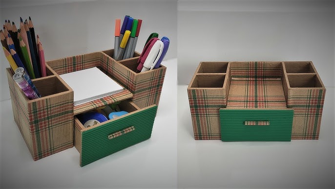 6 diy simple organizers and boxesfor storage from cardboard//handmade craft  