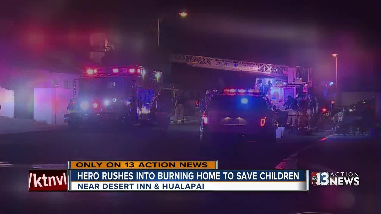 Neighbor helps save children from burning home - YouTube