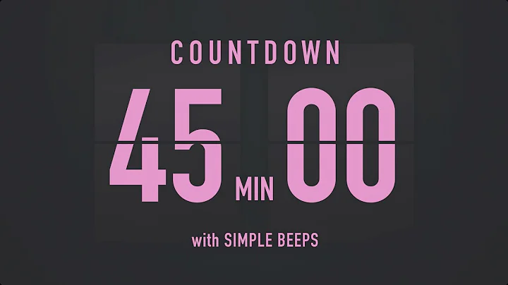 45 Minute Countdown Timer ⏳ Flip Clock with Simple Beeps 💕🖤