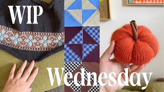 WIP Wednesday ✿ My First Test Knit ✿ And Pumpkins!