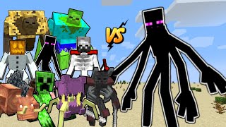Mutant Enderman vs Mutant Beasts and Mutant More in Minecraft