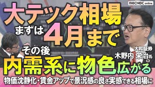 【日本株の大テック相場、まずは4月まで・内需系に物色広がる】木野内 栄治氏(大和証券)が解説／物価鎮静化・賃金アップで個人投資家も「NISAやんなきゃだめかな」／日銀金融政策／半導体・海外投資家動向