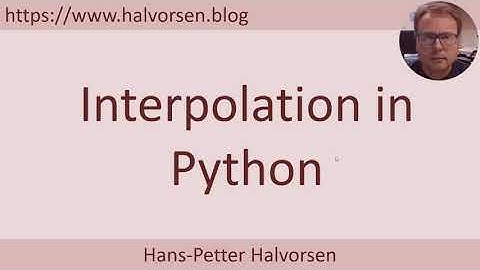 Interpolation in Python