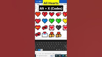 All MS Word Heart Symbol Shortcut Keys ❤💕💖 #heart #love #msword #microsoftword #shorts