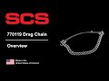 SCS - 770119 Conductive Steel Drag Chain with Mounting Hooks