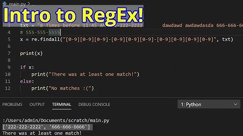 RegEx in Python - Intro to Regular Expressions