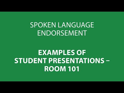 Speaking and listening units - 05 - Room 101 - Individual extended contribution