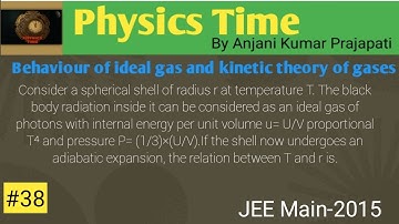 #38consider a spherical shell of radius r at temperature T.The black body radiation inside it can be