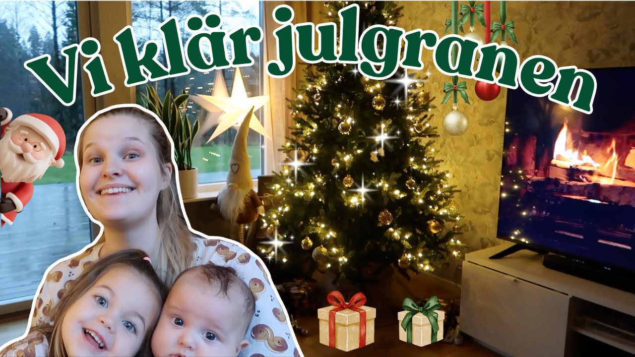 Vi klär granen och pysslar julklappar! 🎄💚