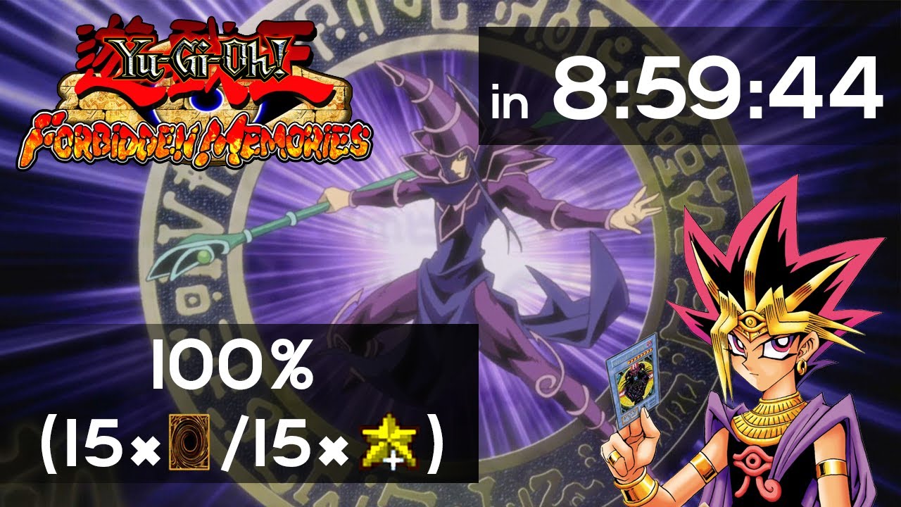 Yu-Gi-Oh! Forbidden Memories 100% speedrun (15-card/15x starchips) in 8