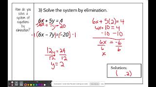 Famous 6-3A Solving Systems with Elimination Profile