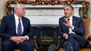 President Obama Meets with General Colin Powell