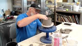 Hand Building Tea Bowls, (Chawan) with Slab Building technique.