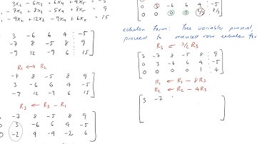Solving a linear system: multiple free variables
