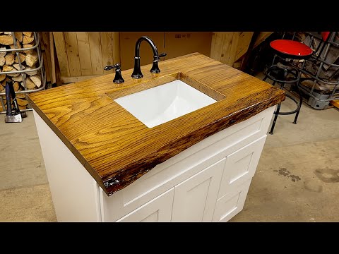 Live Edge Slab Wood Counter Top Diy