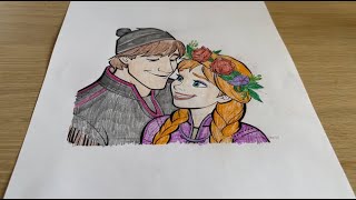 Coloring ★ Disney Anna & Kristoff From Frozen