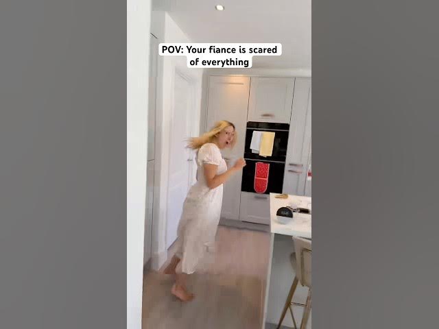 POV: Your fiance is scared of everything #couple #prank