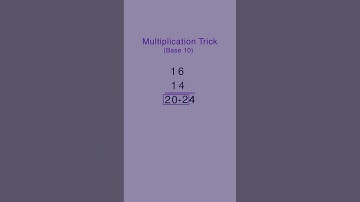 Multiplication (base 10) 16 x 14 #maths #shorts #multiplication