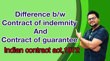 Difference between contract of indemnity and guarantee|Chitra law academy