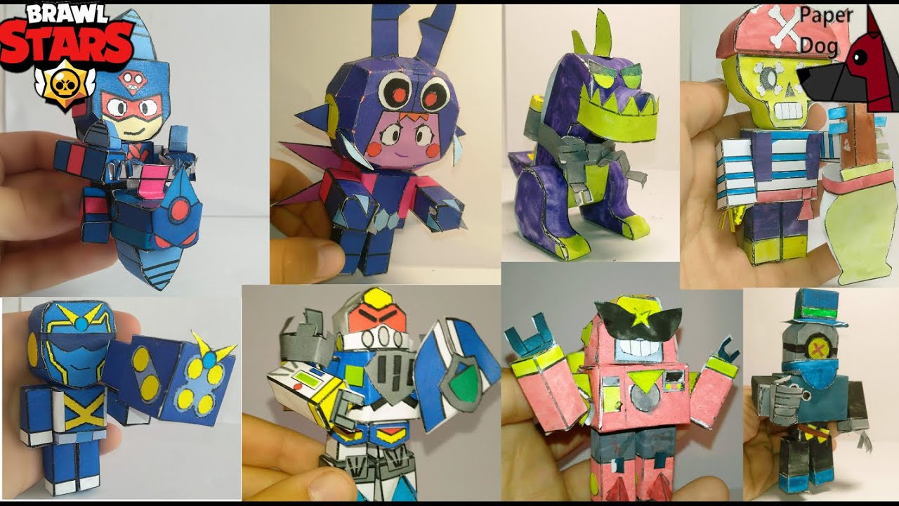 All My Paper Brawl Stars Characters In One Video Thank You For 1000 Subscribers Youtube - papercraft brawl star