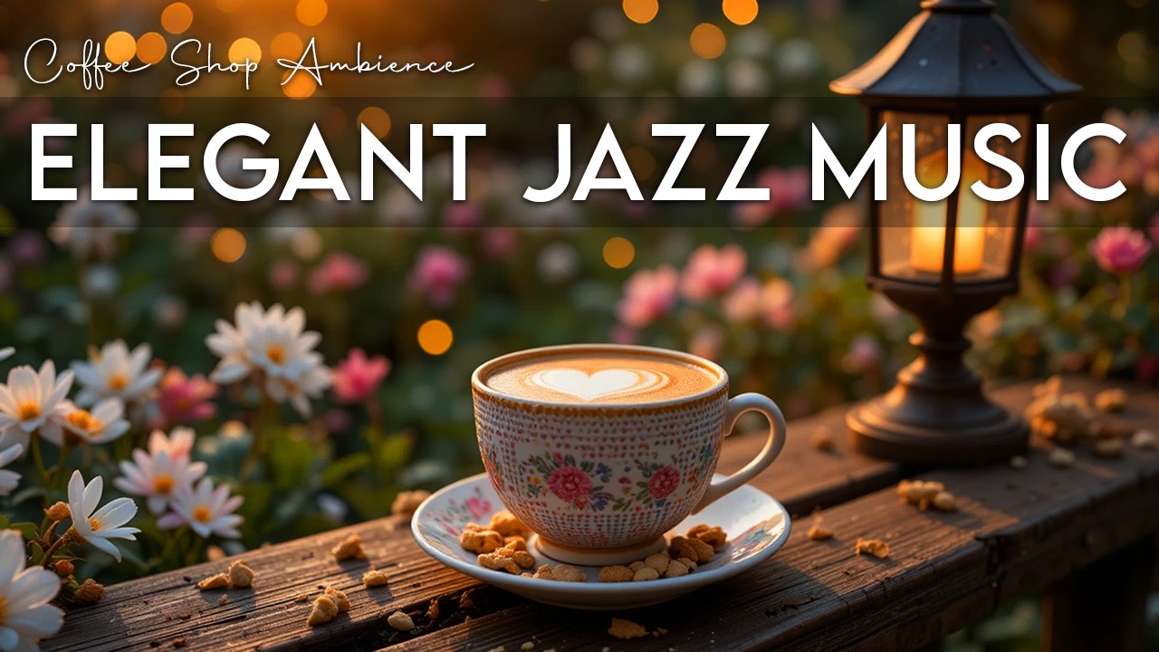 Elegant Jazz Music 🎶 Gentle Bossa Nova Coffee Ambience for Peaceful Focus and Happy Mood