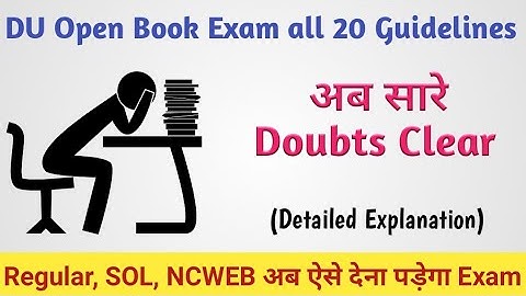 DU-SOL Open Book Exam Guidelines | Detailed Explanation |