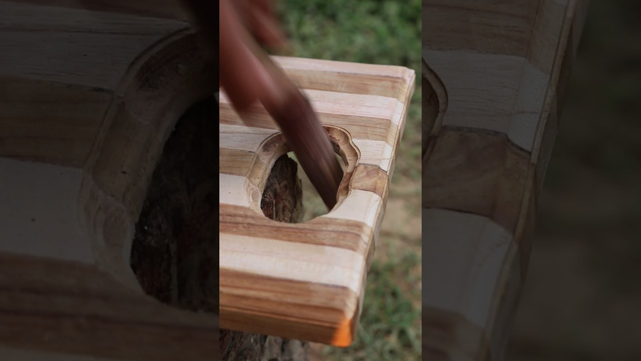 How To Create This Rustic Tree Trunk Chopping Board — MELANIE