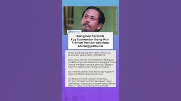 Keinginan Terakhir Epy Kusnandar 