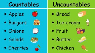 Countable Food Vs. Uncountable Food | Food and Drinks Vocabulary