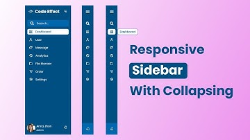 Responsive Sidebar With Collapsing | Sidemenu | Menu | Code Effect