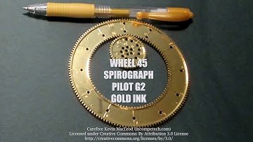 Wheel 45 Gold Ink Basic Pattern Spirograph Die-Cast Collector