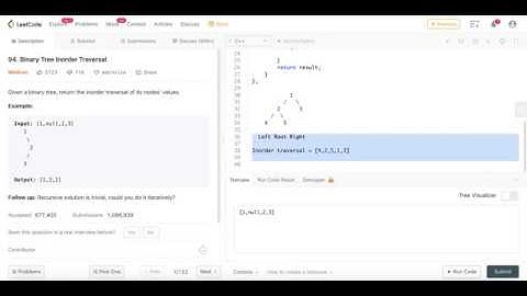 Binary Tree Inorder Traversal (LeetCode #94)