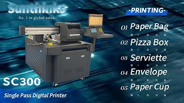 Sunthinks SC300 mini single pass digital printer with new feeder #singlepassprinter #digitalprinting