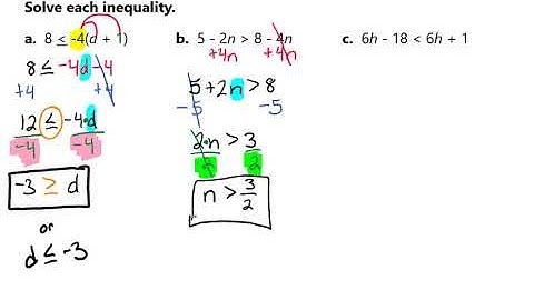 Solving Multi-Step Inequalities Video