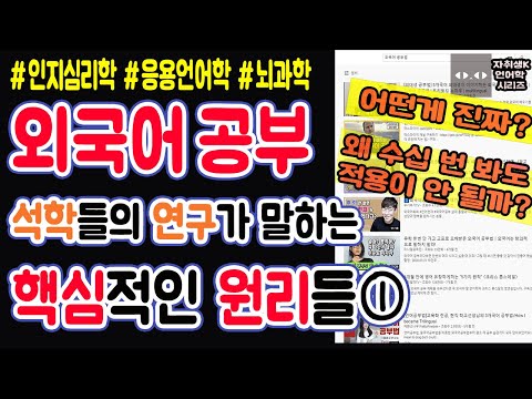 [ Ryu-와 언어학] 04 외국어 공부법의 범람. 진짜는 무엇일까? (feat.응용언어학/ 뇌과학/ 인지심리학)