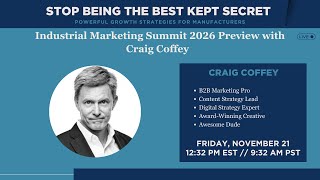 Industrial Marketing Summit 2026 Preview with Craig Coffey