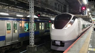 629.上野駅に到着する常磐線E531系とE657系特急ひたち27号