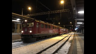(HD) Trains at Klosters Dorf & Klosters Platz on the Rhätische Bahn - 8/1/20
