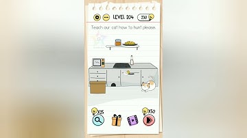 Brain Test Level 204 || Teach our cat how to hunt Please Walkthrough.