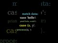 Python `match` Statement: Say Goodbye to Chained If/Else! 👋 #Shorts