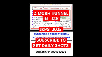 J&K POLICE SUB INSPECTOR 2025 (part 1) || DAILY SHOTS || J&K CURRENT AFFAIRS 2025.