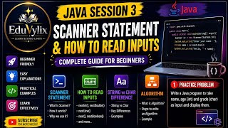 Learn Java from Zero 🚀 | Scanner & User Input | String vs Char | Session 3